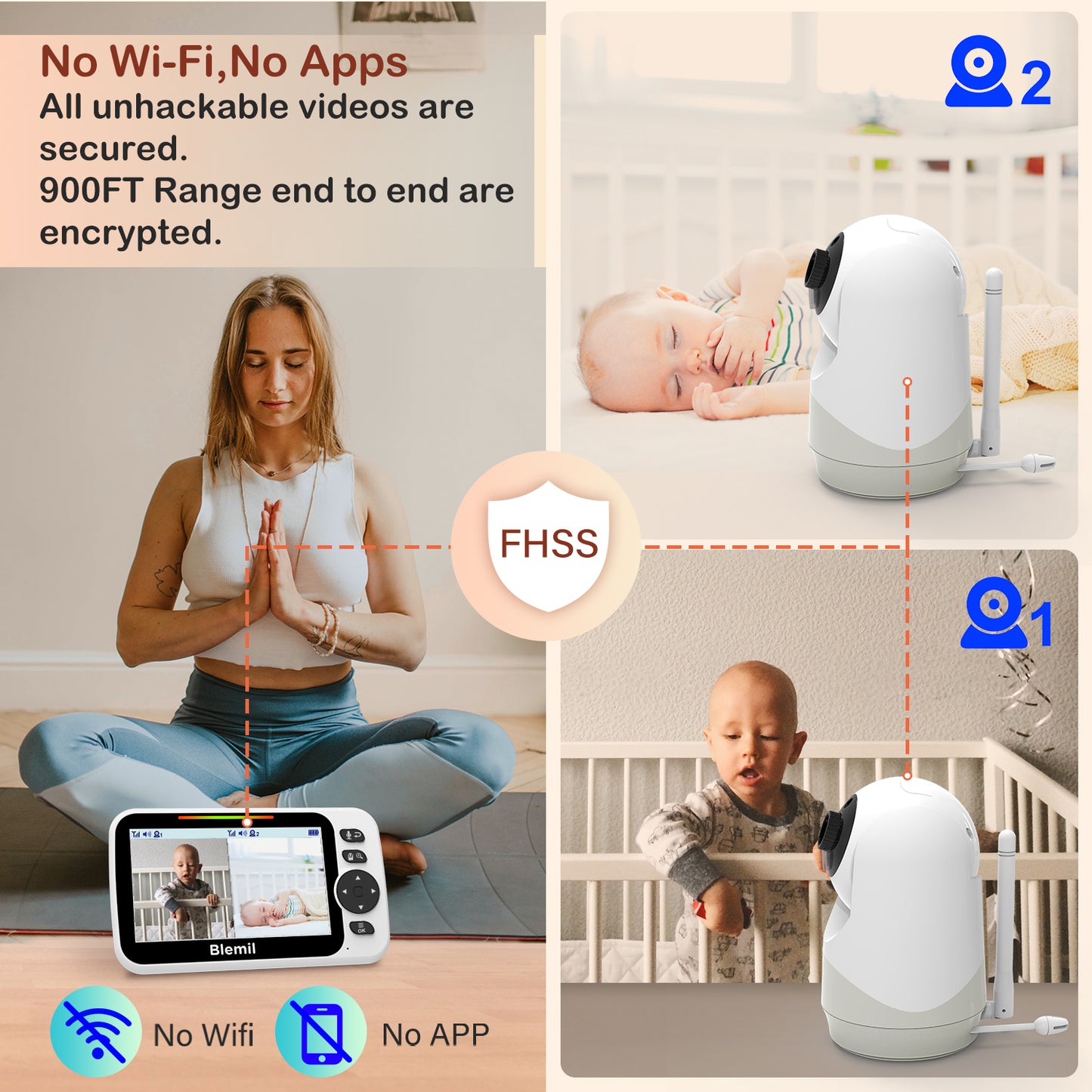 Blemil BL9052 Video Baby Monitor