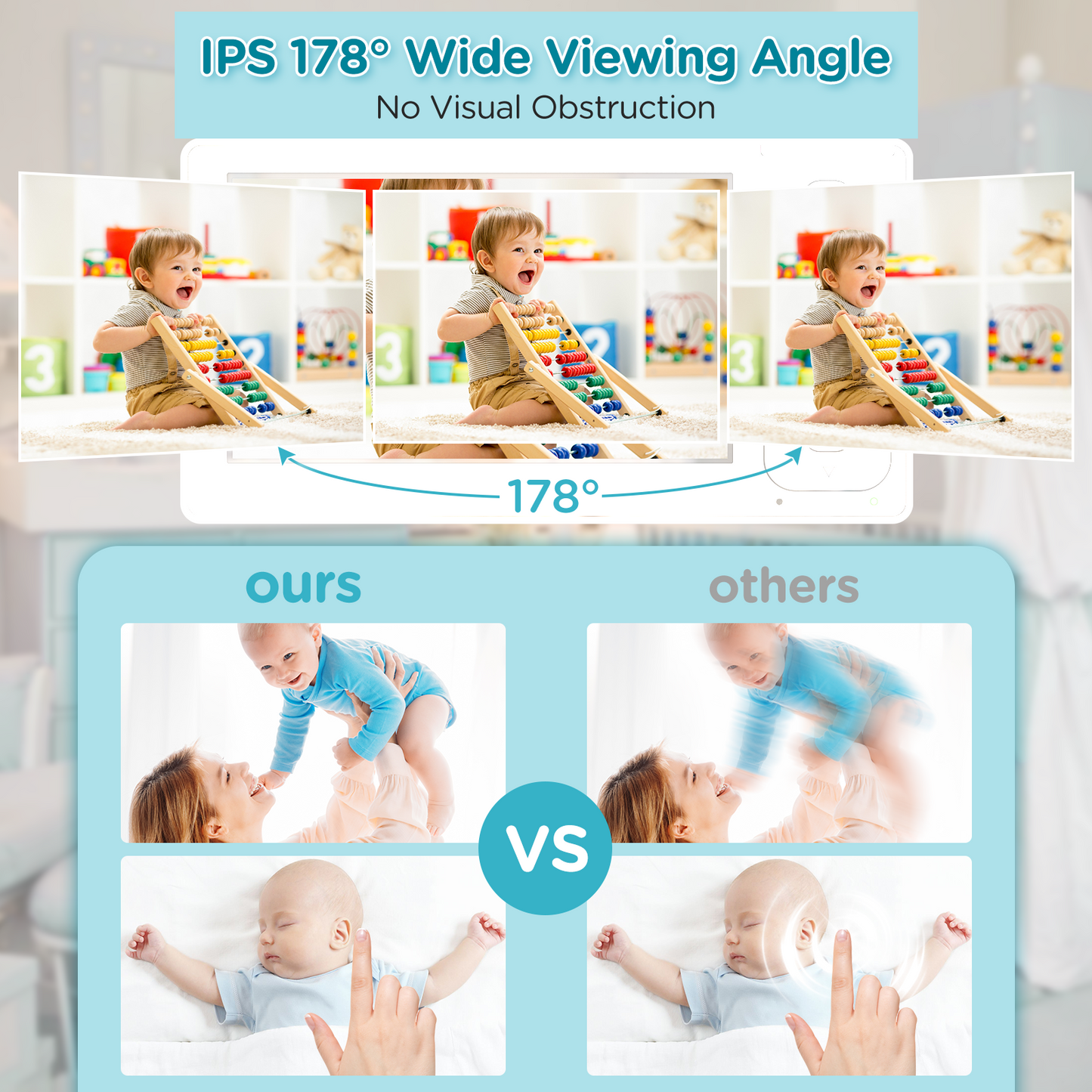 Blemil BL9046 4.3 Inch Video Baby Monitor