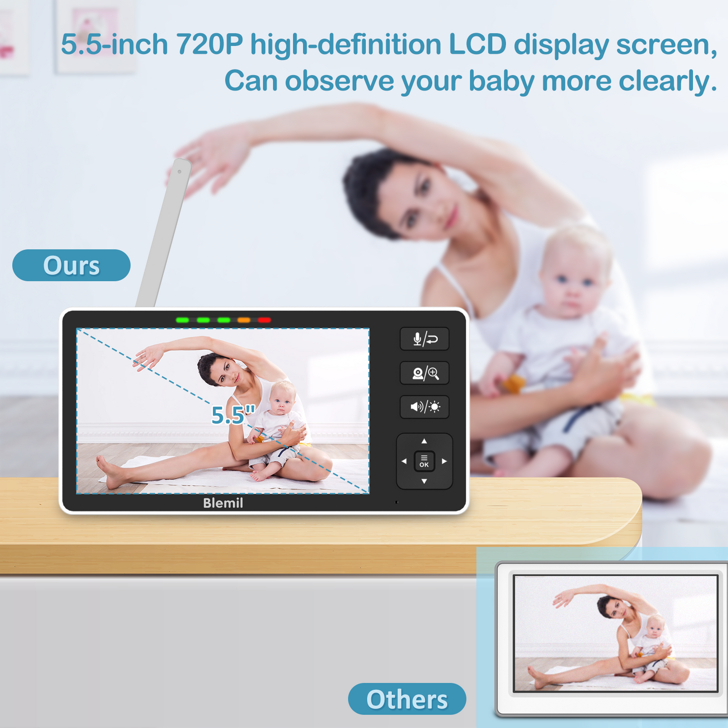 Blemil BL9055-2 Video Baby Monitor with two cameras 