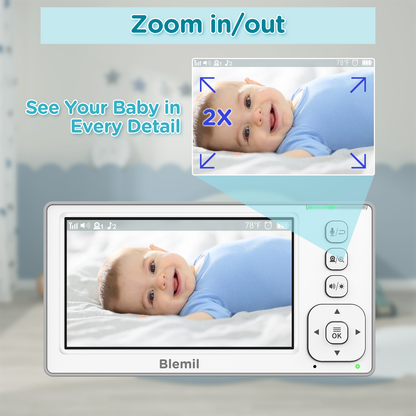 Blemil BL9046 4.3 Inch Video Baby Monitor
