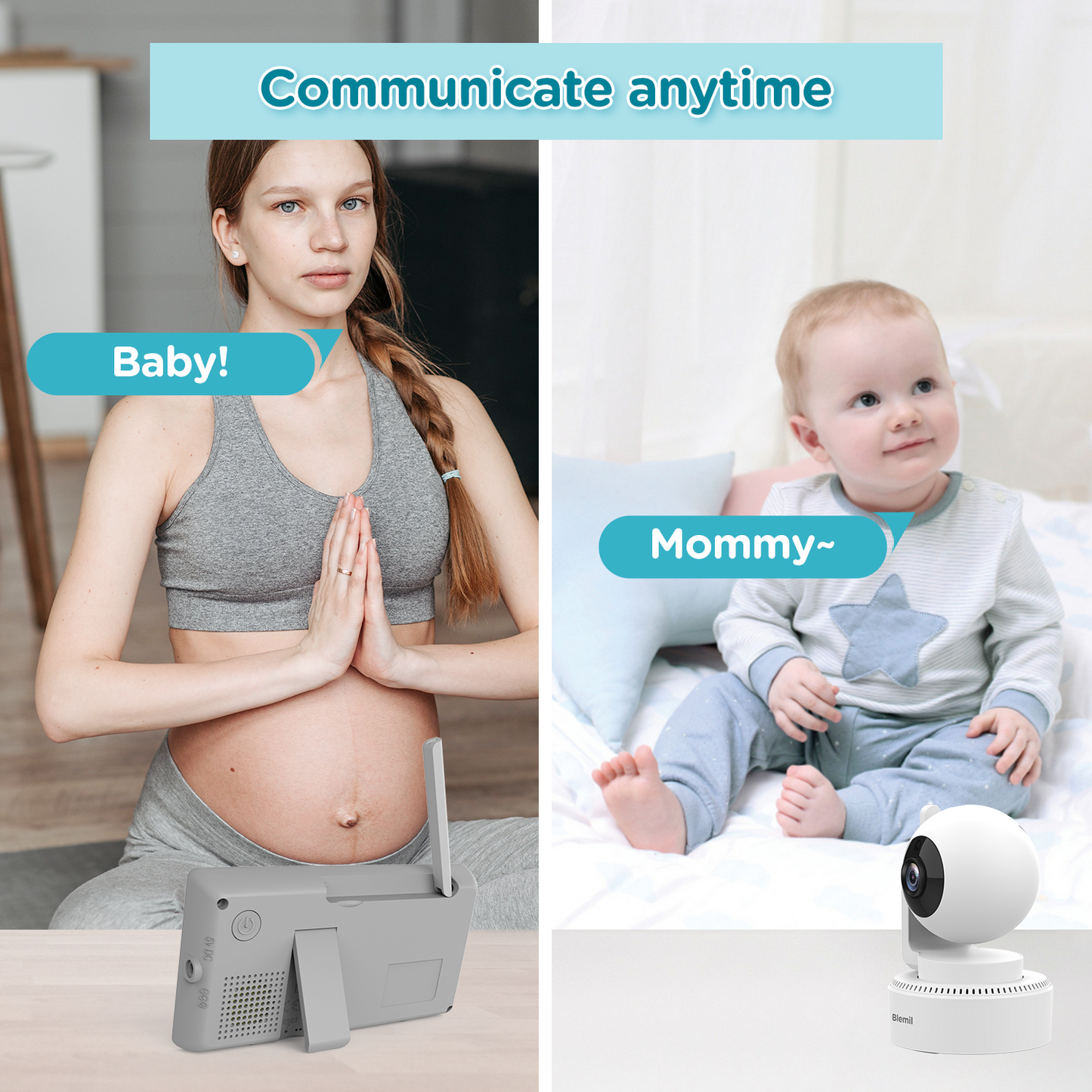 Blemil BL9046 4.3 Inch Video Baby Monitor