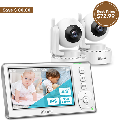 Blemil BL9046-2 Video Baby Monitor with two cameras